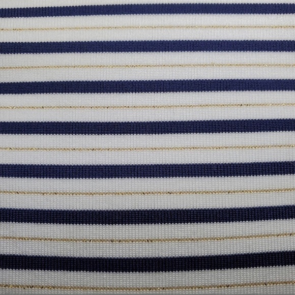 NEW Melissa Odabash Venezuela Nautical Navy Gold Stripe Bikini Bottom 4 6 8 S M - Picture 6 of 7